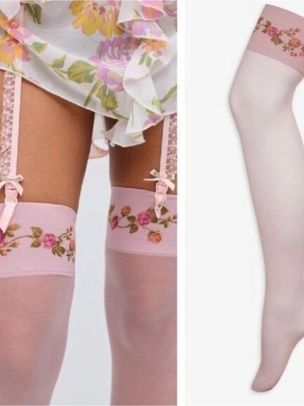 For Love & Lemons Pink Hosiery Box